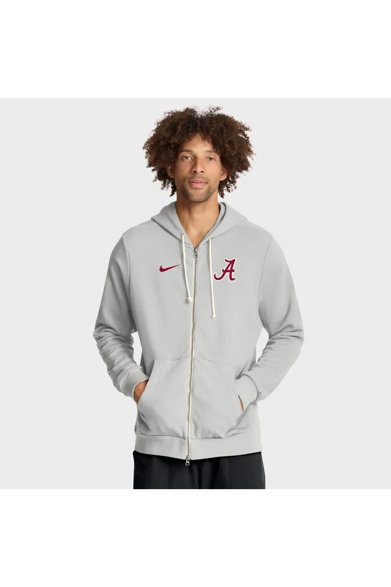 Men's Nike Gray Alabama Crimson Tide 2025 Sideline Standard Issue Dri-FIT Full-Zip Hoodie, Main, color, Gray