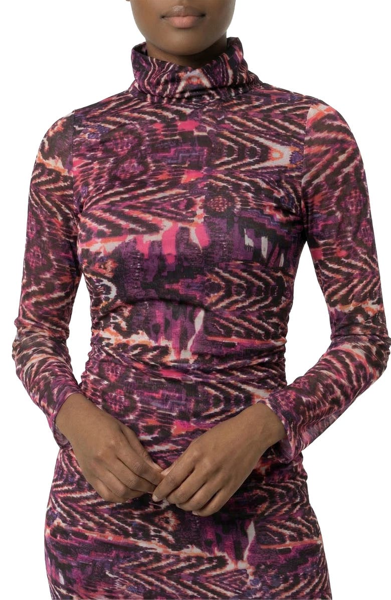 AREA STARS Lee Mock Neck Jersey Top, Alternate, color, Rose Print