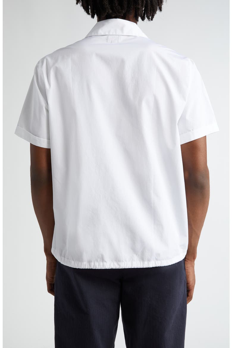 Short Sleeve Cotton Button-Up Camp Shirt, Alternate, color, WHITE
