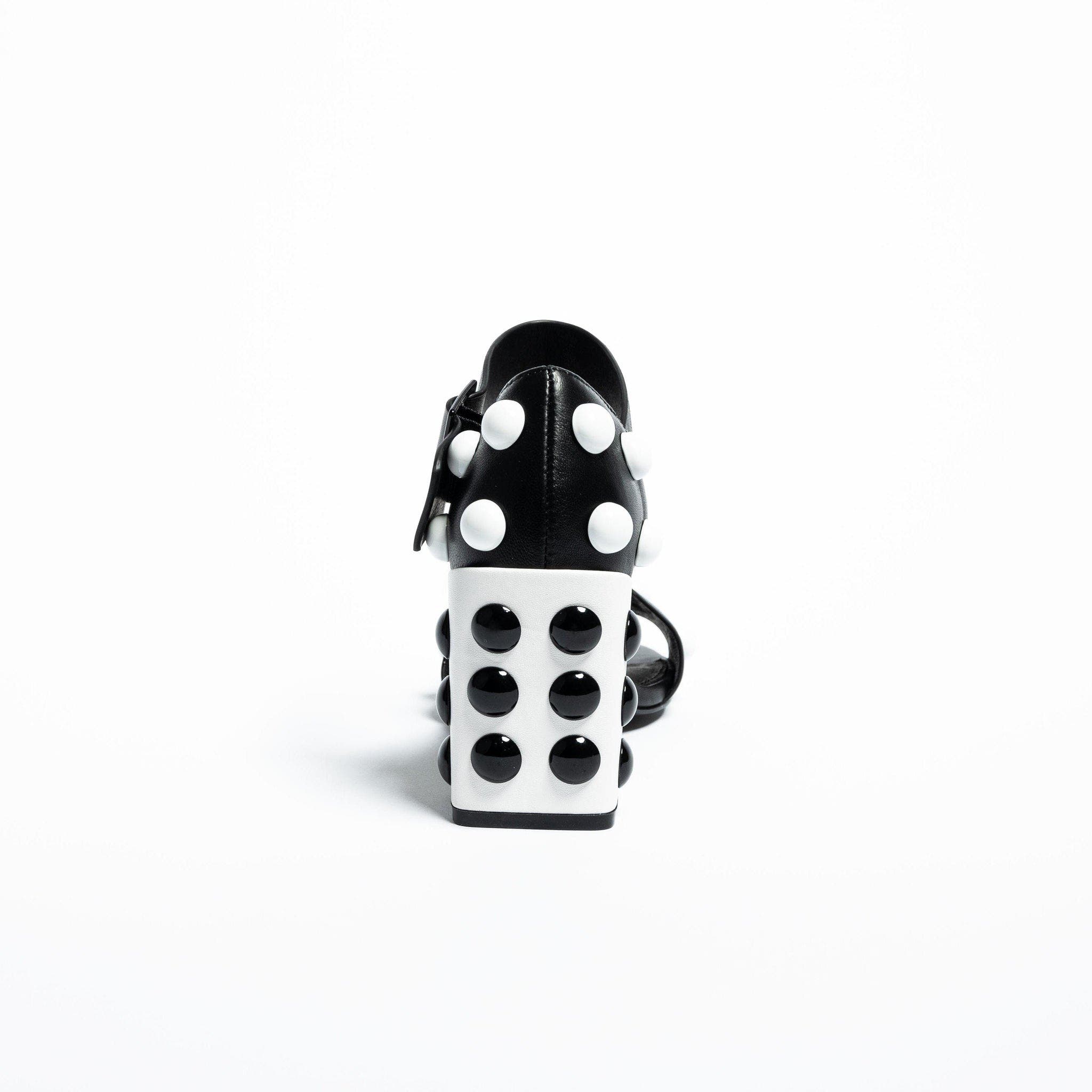 Gail Studded Block Heel Sandal, Alternate, color, BLACK
