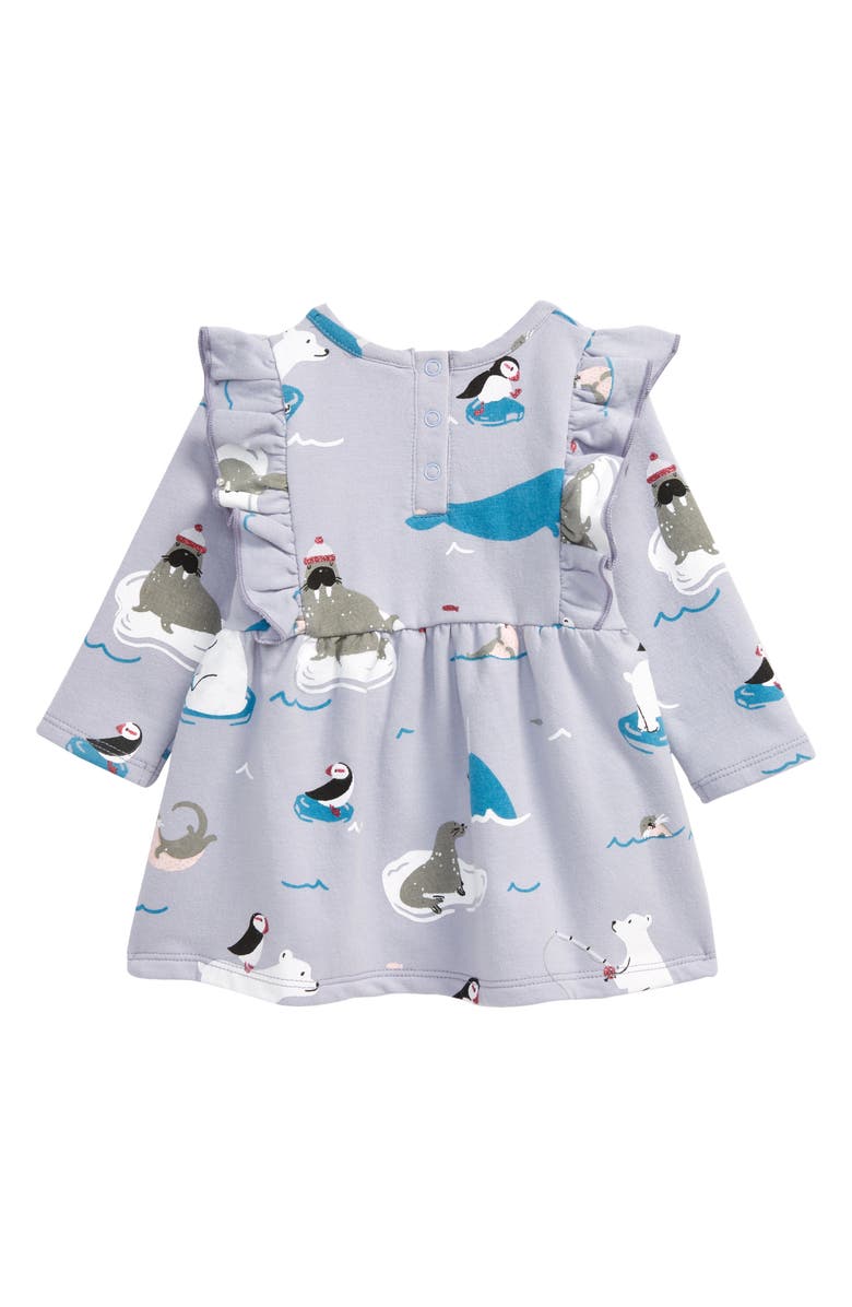 Tucker + Tate Ruffle Front Fleece Dress, Alternate, color, 