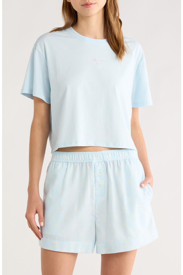 Boxy Crop Sleep T-Shirt, Main, color, BLUE DREAM