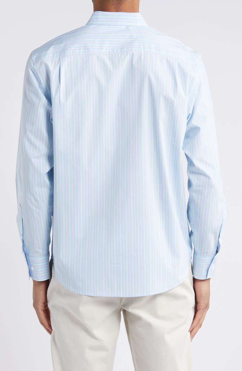 Tommy Bahama Sarasota Stretch Iris Vines Stripe IslandZone<sup>®</sup> Button-Up Shirt, Alternate, color, 