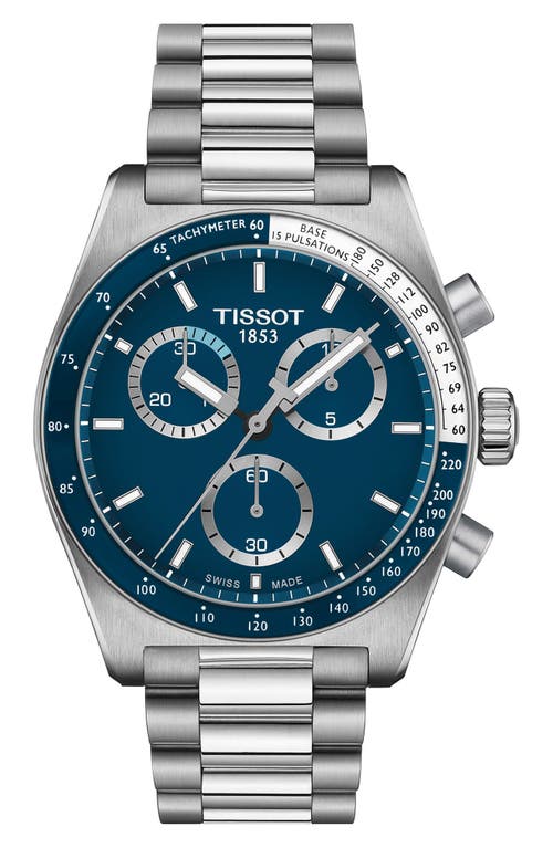 Tissot PR516 Bracelet Chronograph Watch, 40mm in Blue at Nordstrom