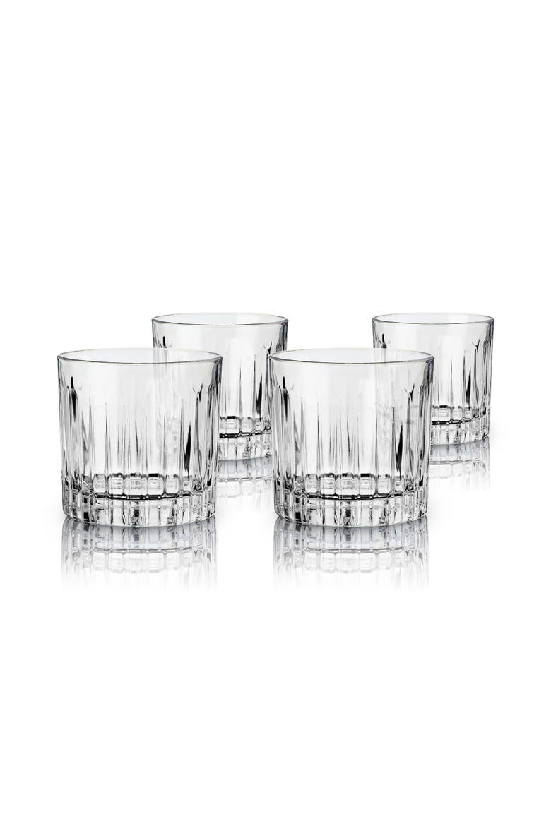 Reserve Milo Crystal Neat Glasses Set of 4, Main, color, Clear