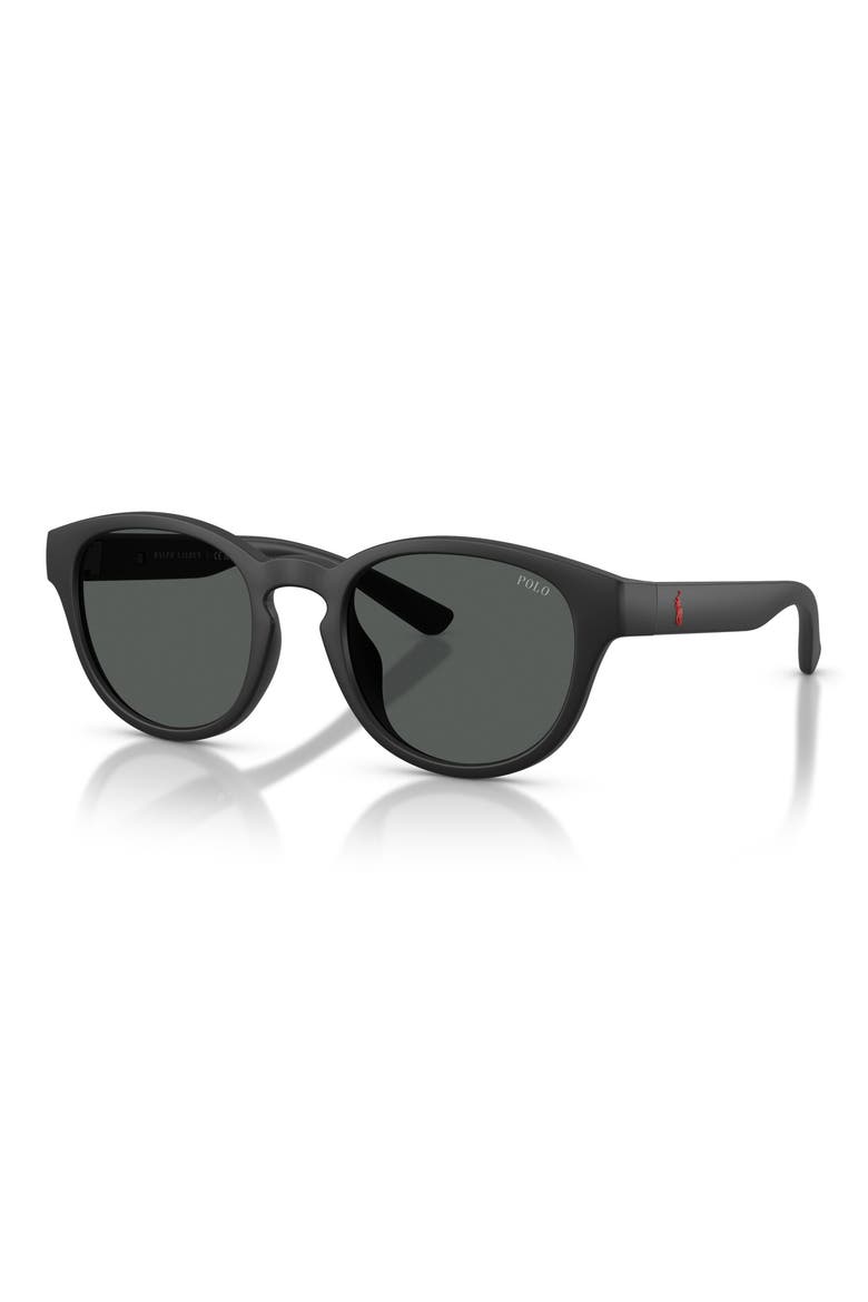 51mm Phantos Sunglasses, Alternate, color, MATTE BLACK / DARK GREY