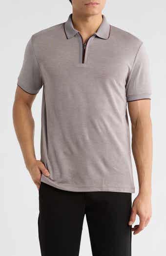 DENIM AND FLOWER Brown With Tipping Short Sleeve Polo