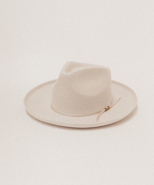 Two Roads Hat Co. Clarksdale Teardrop Crown Fedora In Ivory