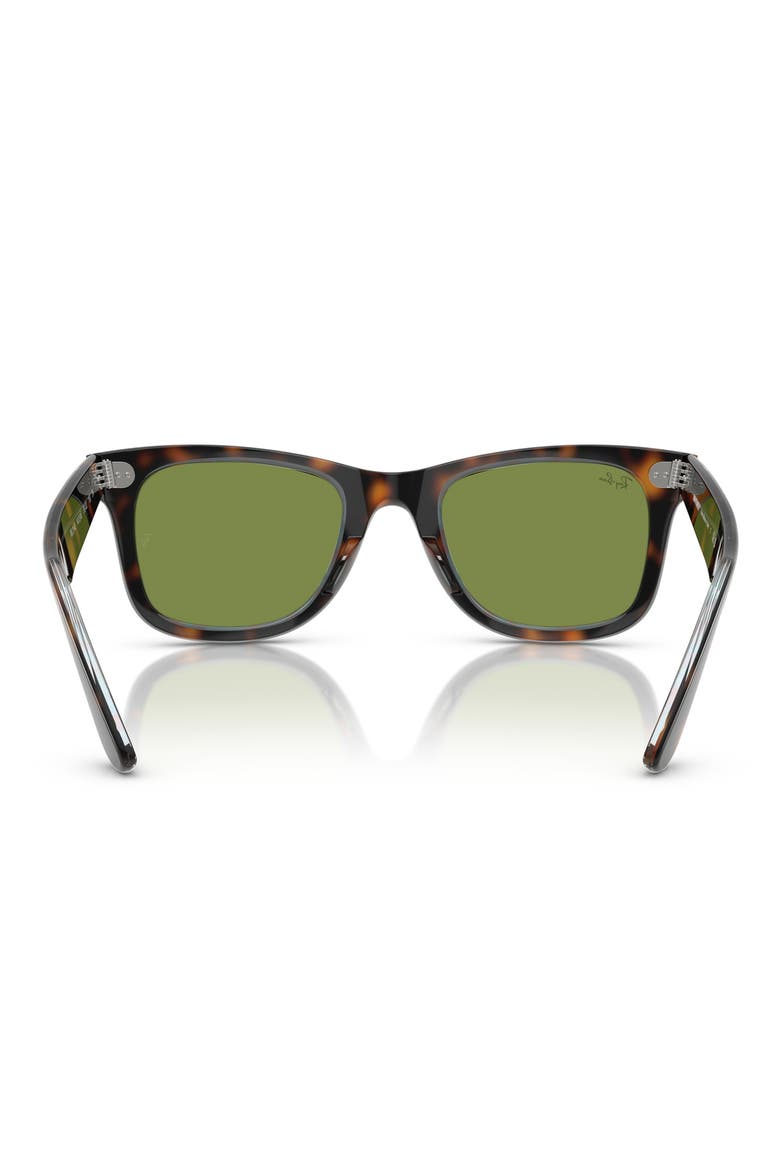Classic Wayfarer 50mm Sunglasses, Alternate, color, DARK HAVANA / GREEN