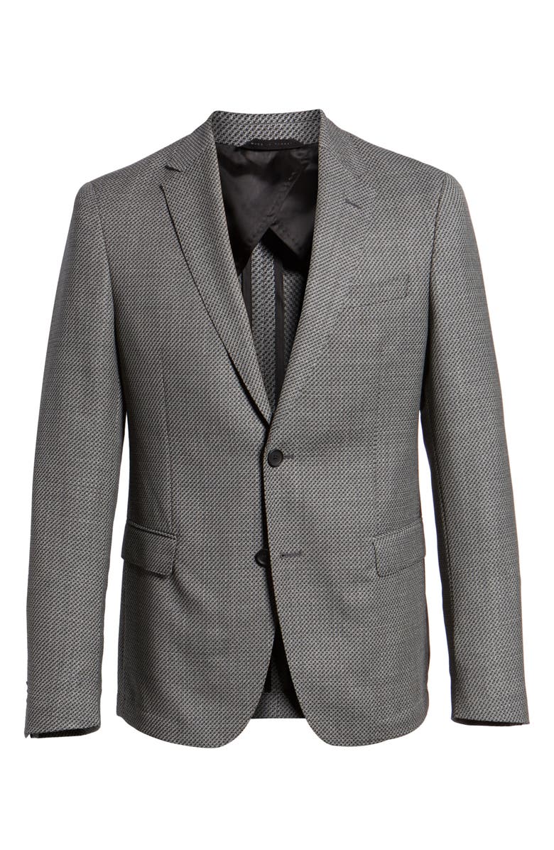 BOSS Nobis Trim Fit Houndstooth Wool Sport Coat, Alternate, color, 