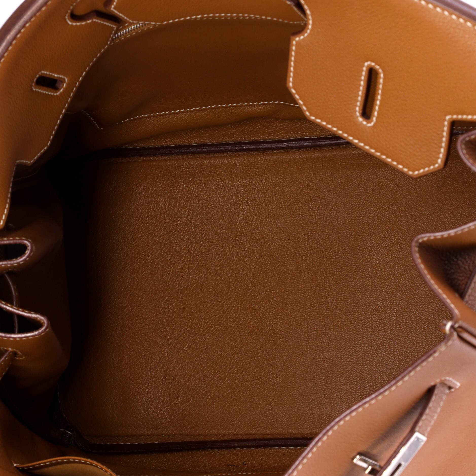 Pre-Owned Hermes Birkin Handbag Brown Togo with Palladium Hardware 35, Alternate, color, Gold