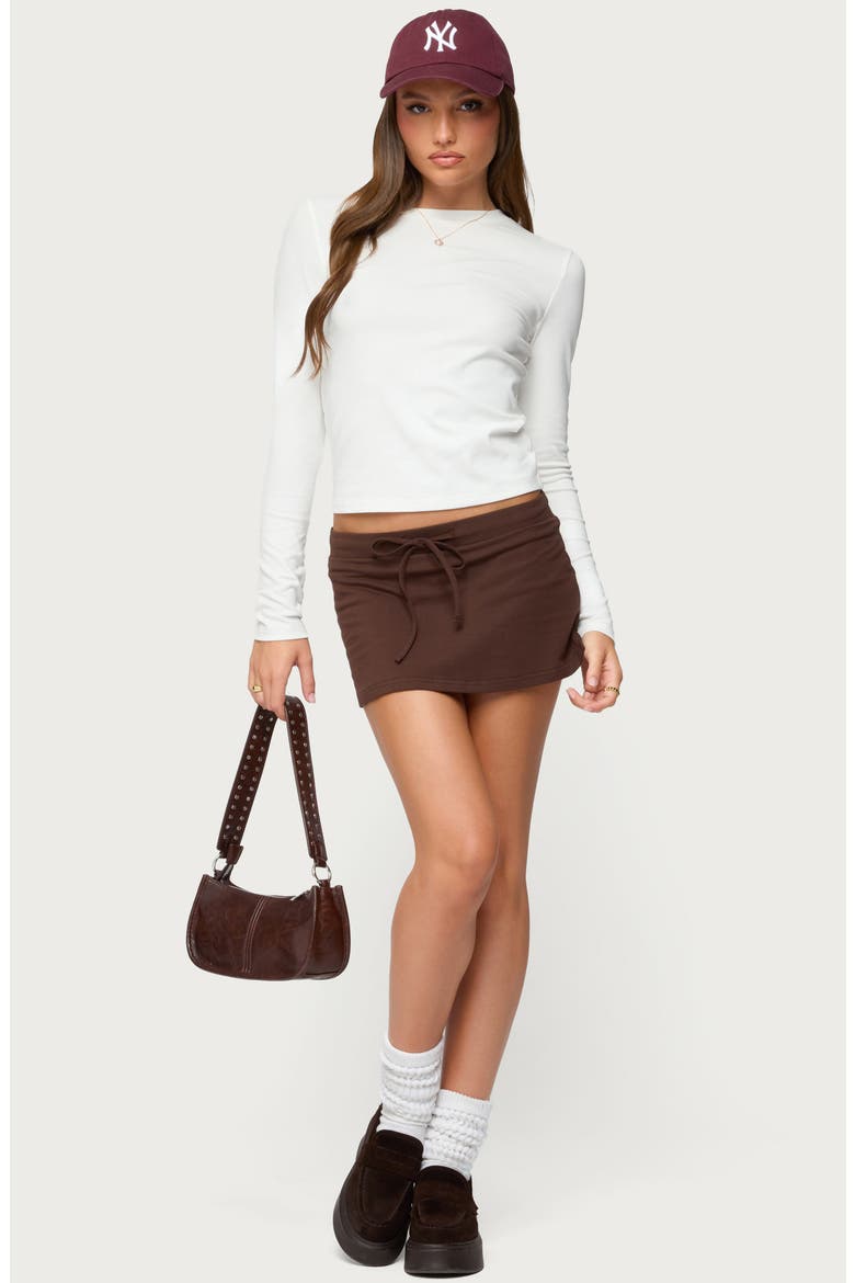 Bayside Stretch Cotton Micro Skort, Alternate, color, BROWN