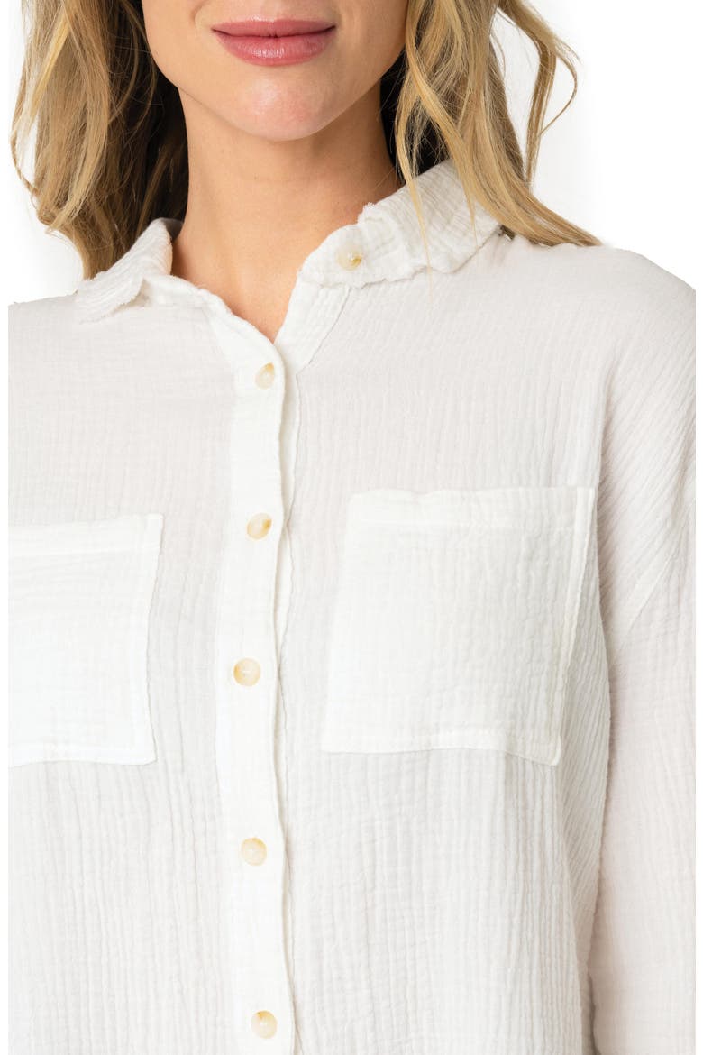Beachside Gauze Shirt, Alternate, color, OFF WHITE