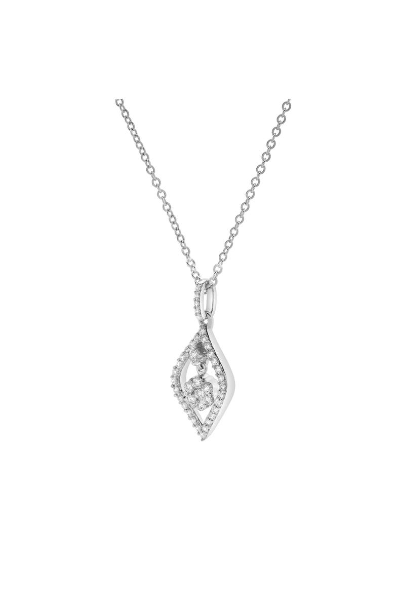 Lumiere Diamond Drop Pendant in 14K Gold, Alternate, color, 14K White Gold
