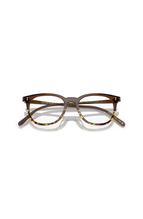 Oliver Peoples 49mm Rectangle Optical Glasses In Black