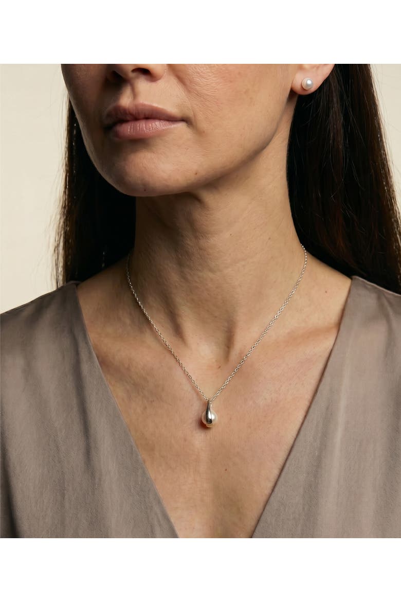 14K Gold White South Sea Pearl Regina Pendant, Alternate, color, White Gold