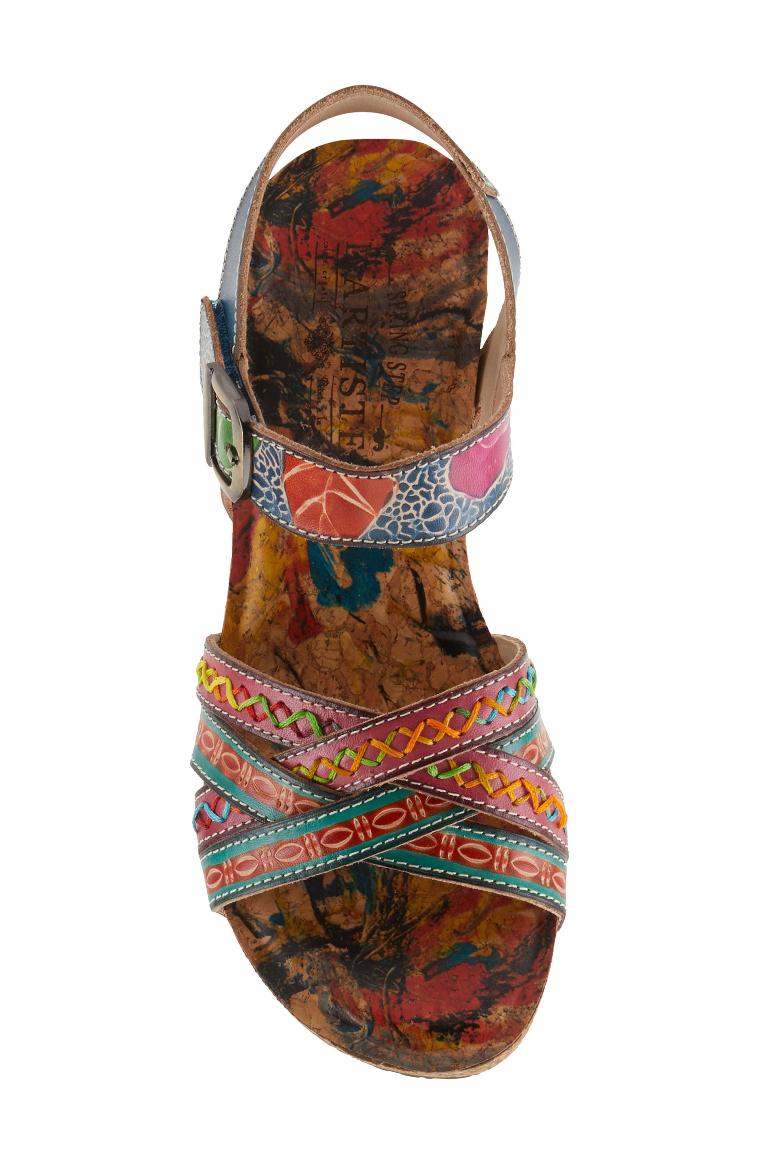 L'Artiste by Spring Step Bosquet Ankle Strap Platform Wedge Sandal, Alternate, color, 