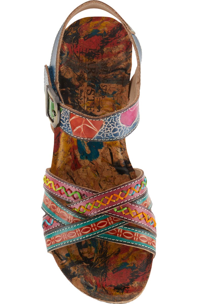 L'Artiste by Spring Step Bosquet Ankle Strap Platform Wedge Sandal, Alternate, color,