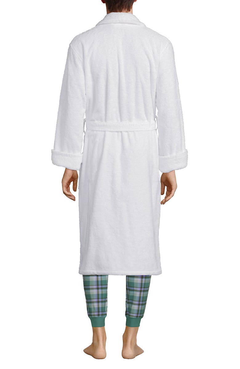 Lands
 End Calf Length Turkish Terry Robe, Alternate, color, White