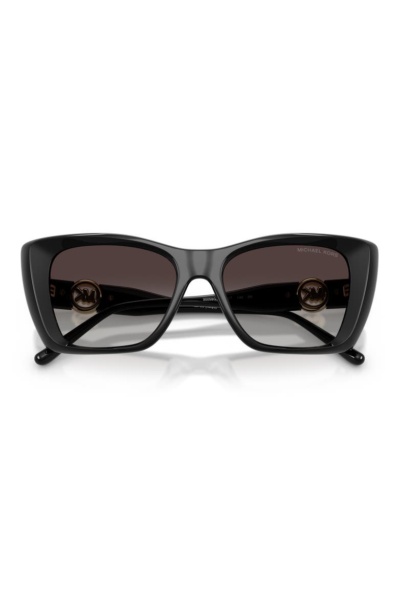 Tokyo 51mm Gradient Square Sunglasses, Alternate, color, BLACK / SMOKE GRADIENT