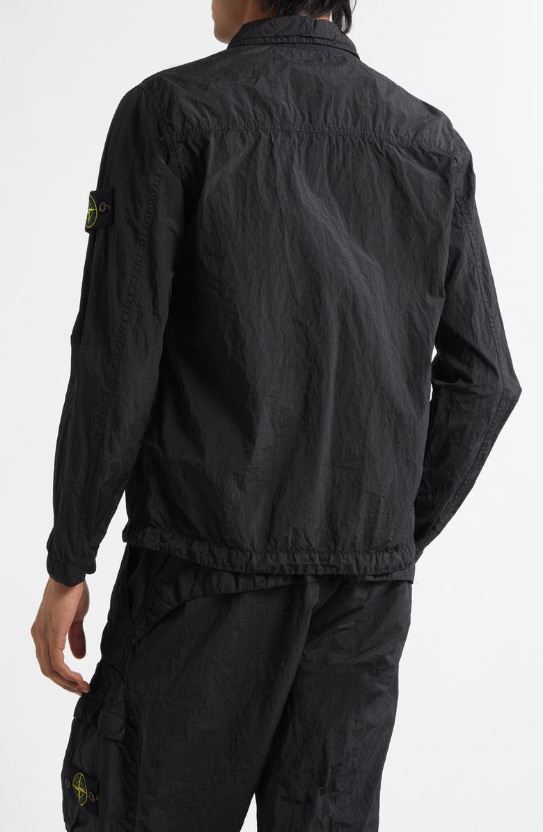 Stone Island Compass Logo Patch ECONYL<sup>®</sup> Nylon Zip-Up Overshirt, Alternate, color, 
