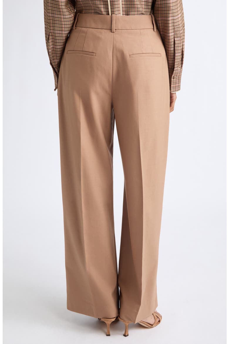 Luna Wide Leg Wool Blend Pants, Alternate, color, CAMEL