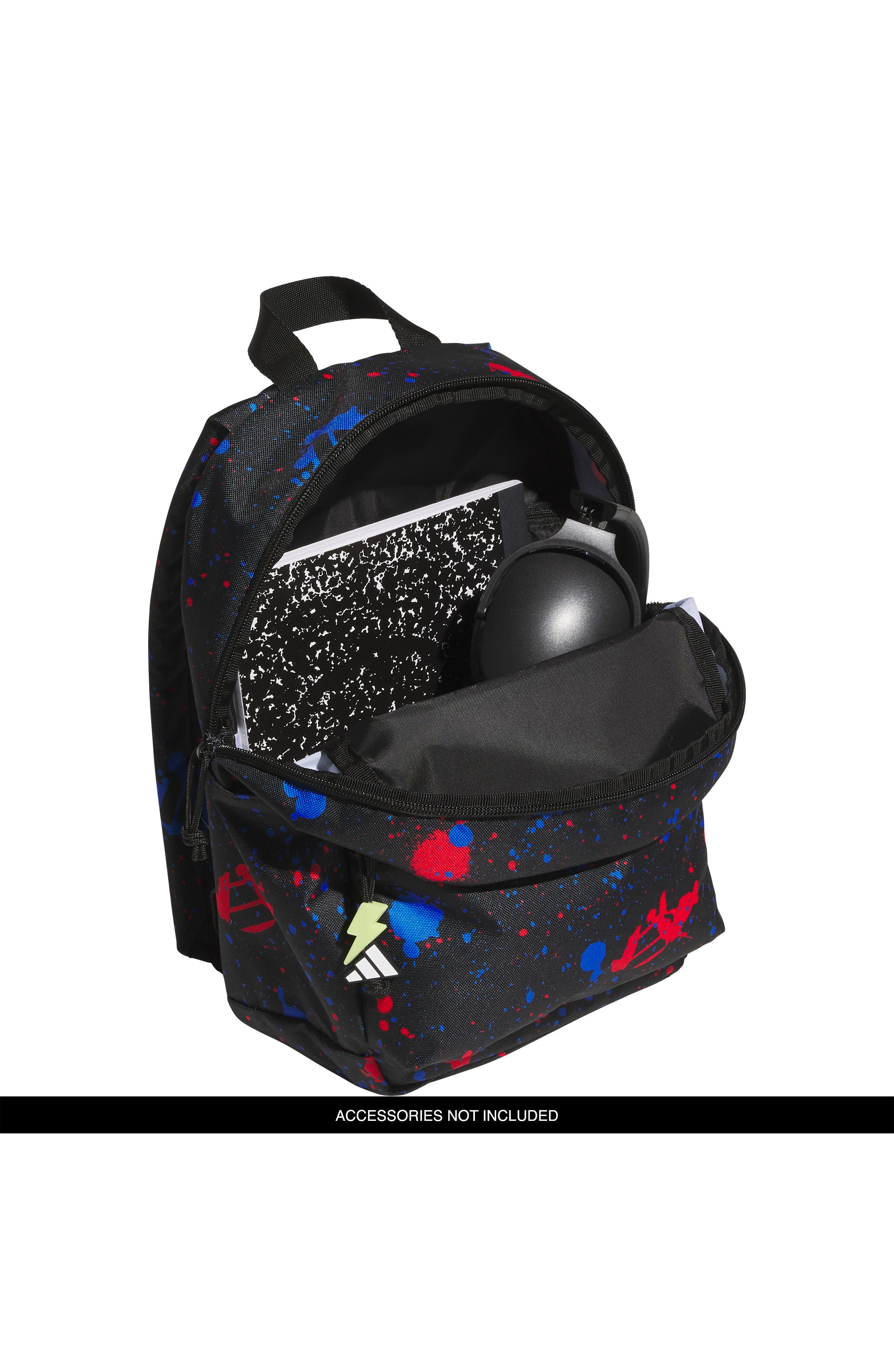 adidas Kids' Gotta Have It Backpack, Alternate, color, Splatter Black / White