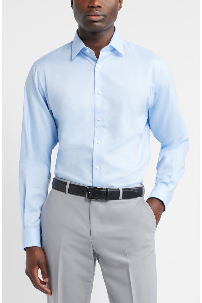 Traditional Fit Cotton Oxford Non-Iron Dress Shirt, Main, color, BLUE- WHITE ROYAL OXFORD