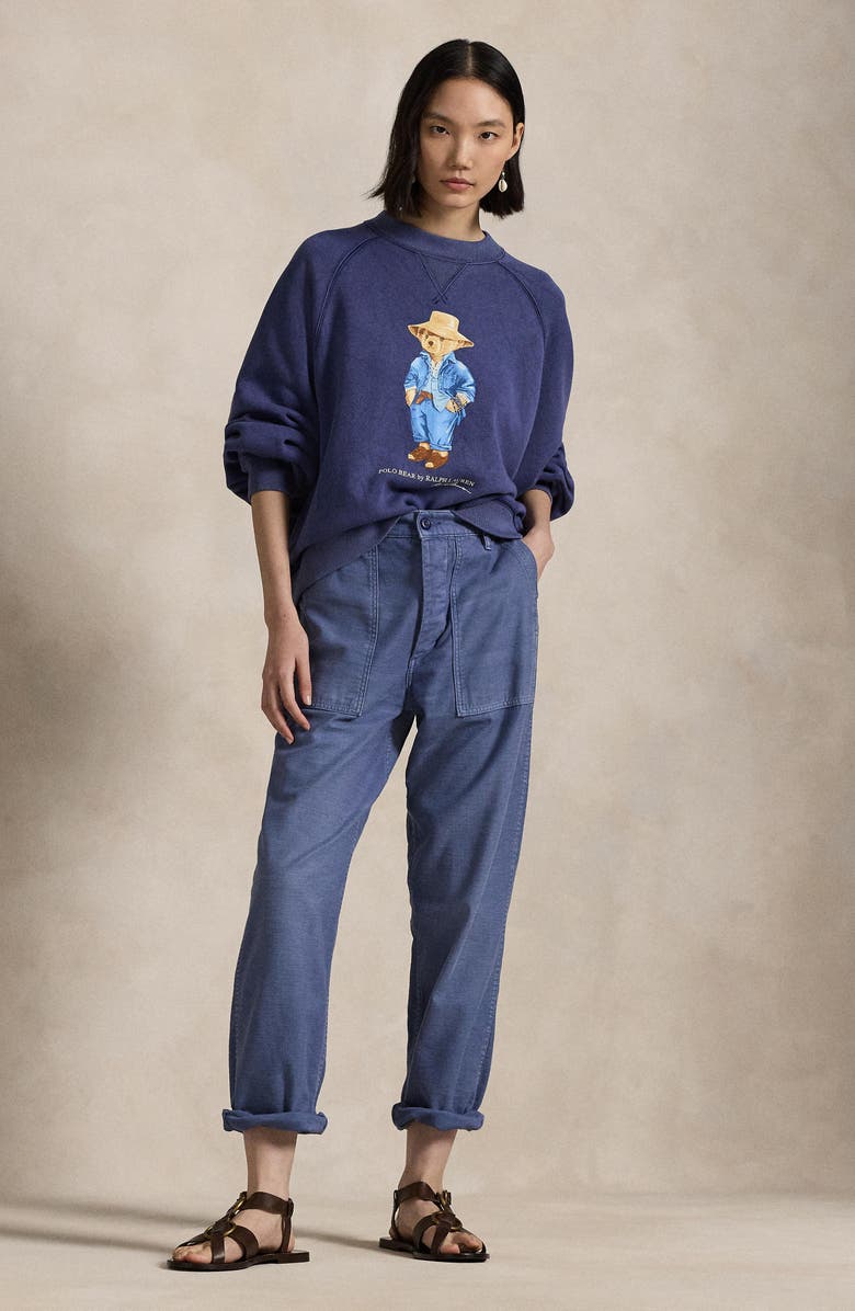 Polo Ralph Lauren Bear Oversize Graphic Sweatshirt, Alternate, color, 