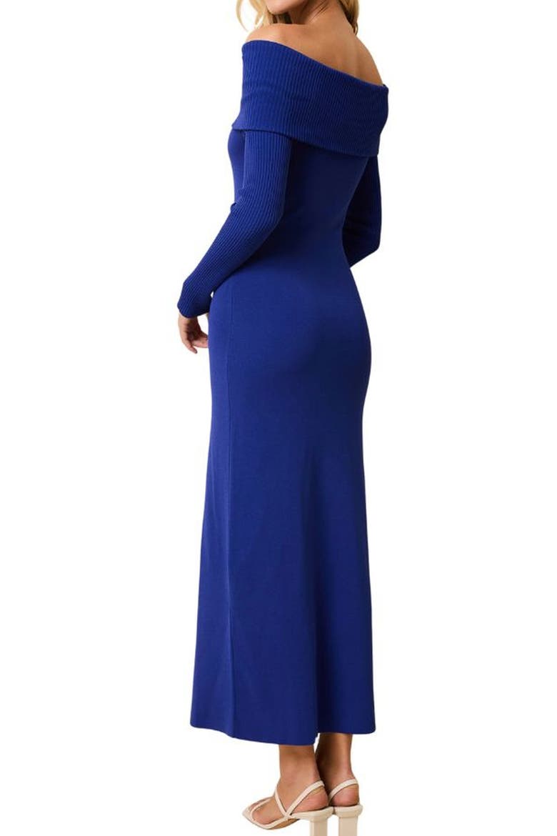The Sabrina Off the Shoulder Long Sleeve Knit Maxi Dress, Alternate, color, TWILIGHT