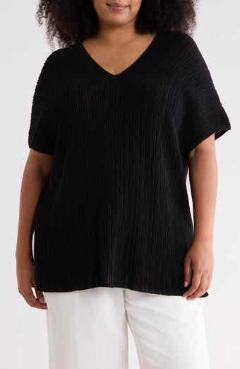 Ottoman Stitch Short Sleeve Sweater