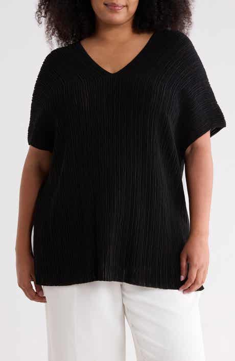 Ottoman Stitch Short Sleeve Sweater