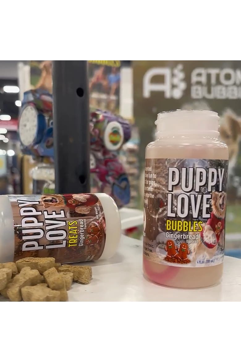 Puppy Love Gingerbread Scented Bubbles, Alternate, color, Multicolored
