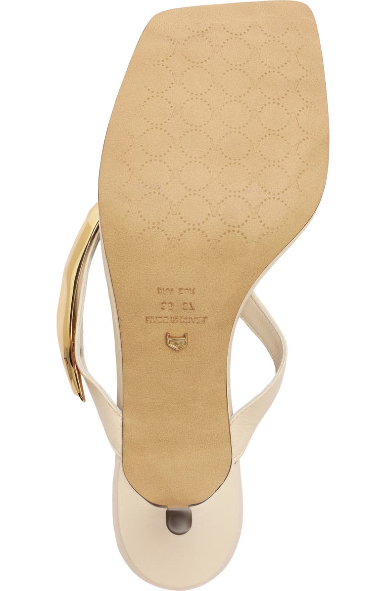 Arezzo Gracey Genuine Calf Hair Mid Stiletto Sandal, Alternate, color, Panacota