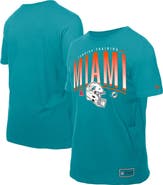 New Era Men's New Era Aqua Miami Dolphins Combine Authentic Training Throwback T-Shirt