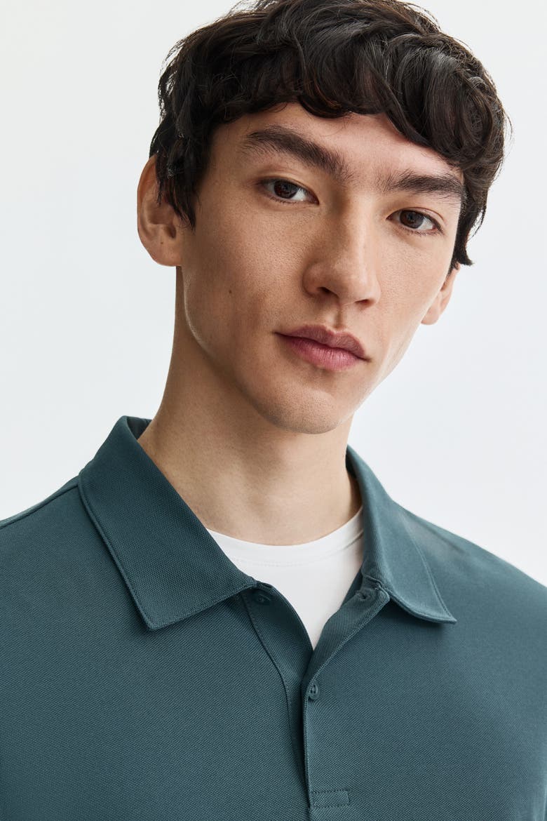 Coolmax® Slim Fit Polo Shirt, Alternate, color, Teal