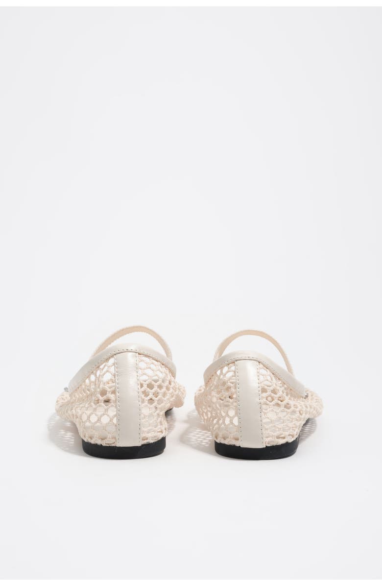 Bimba y Lola Mesh Ballerina Flats with Metal Details, Alternate, color, Off White
