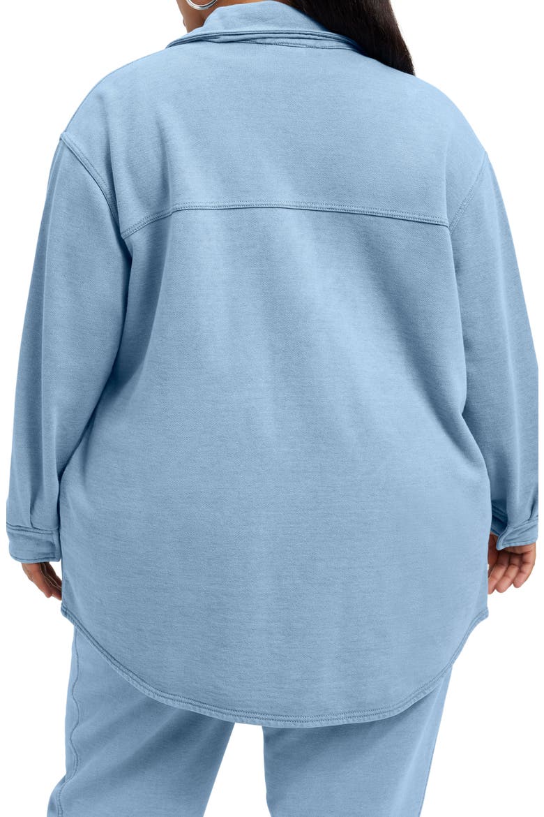 Jeanius Oversize Terry Shacket, Alternate, color, INDIGO376