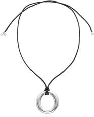 Ettika Circle Pendant Cord Necklace