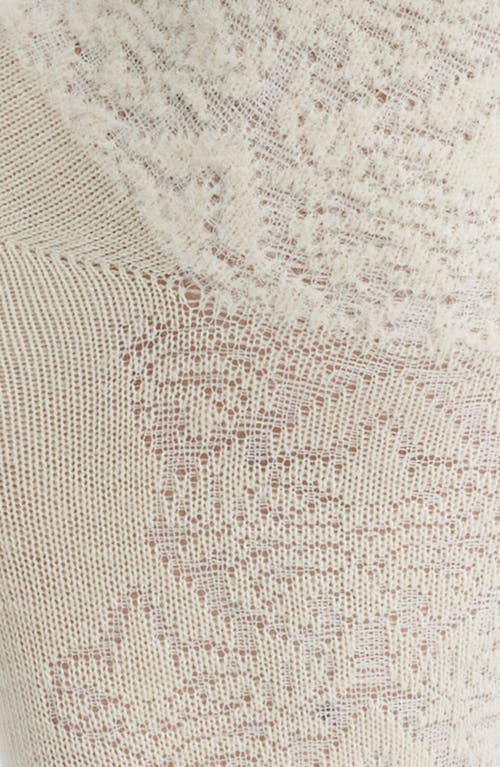 Stems Fleur Cotton Blend Crew Socks In White