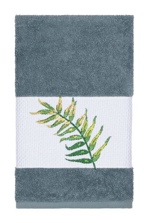 Zoe Embellished Hand Towel - Teal