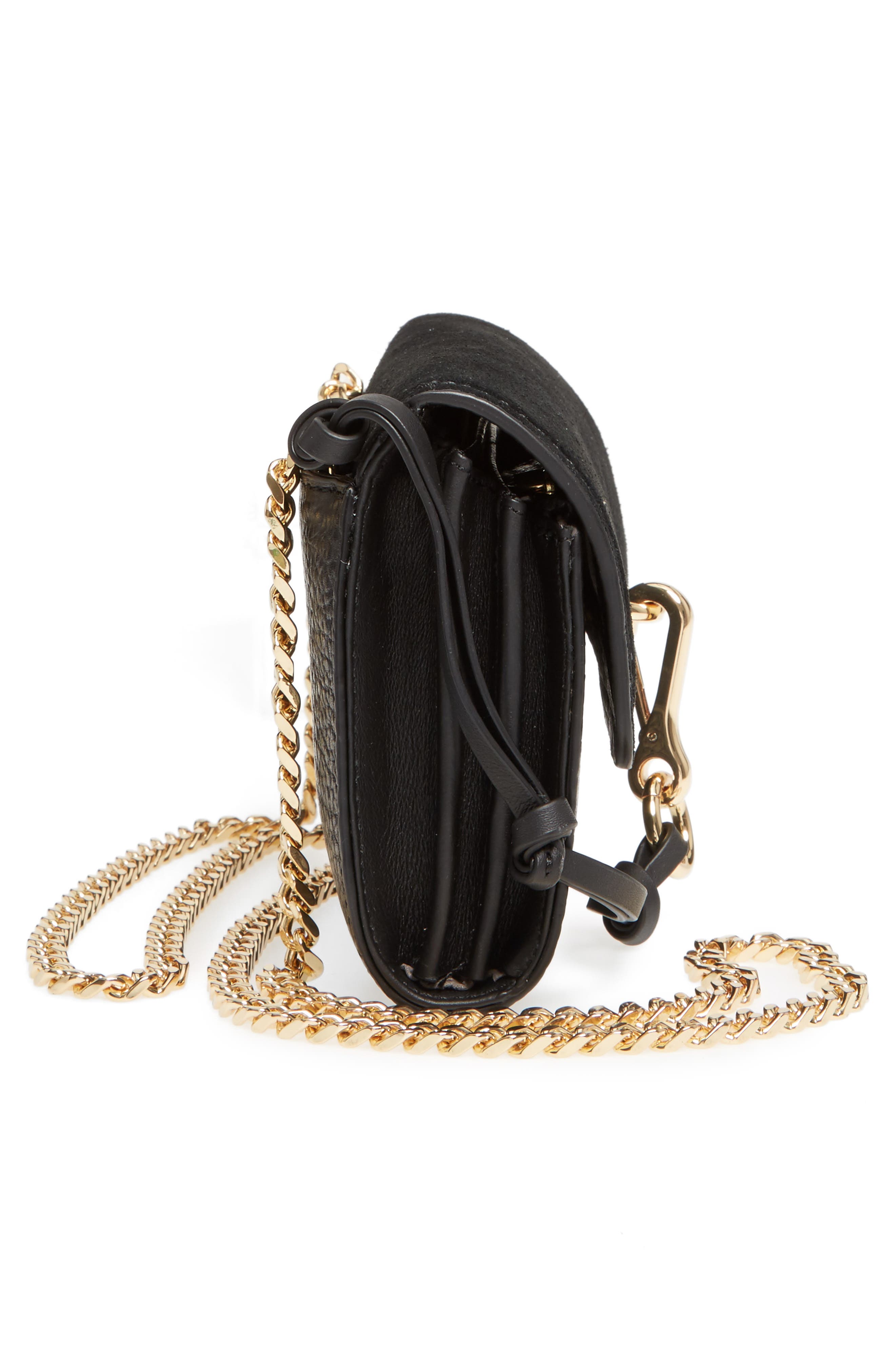 Vince Camuto Blena Leather & Suede Clutch, Alternate, color, 