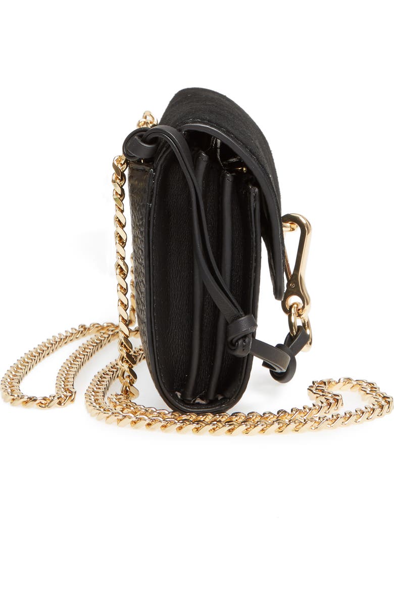 Vince Camuto Blena Leather & Suede Clutch, Alternate, color,