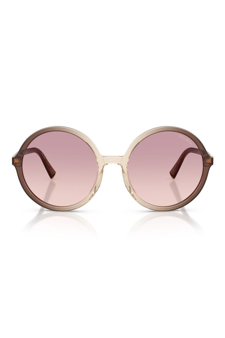 59mm Round Sunglasses, Main, color, BROWN GRADIENT/ BROWN/ VIOLET