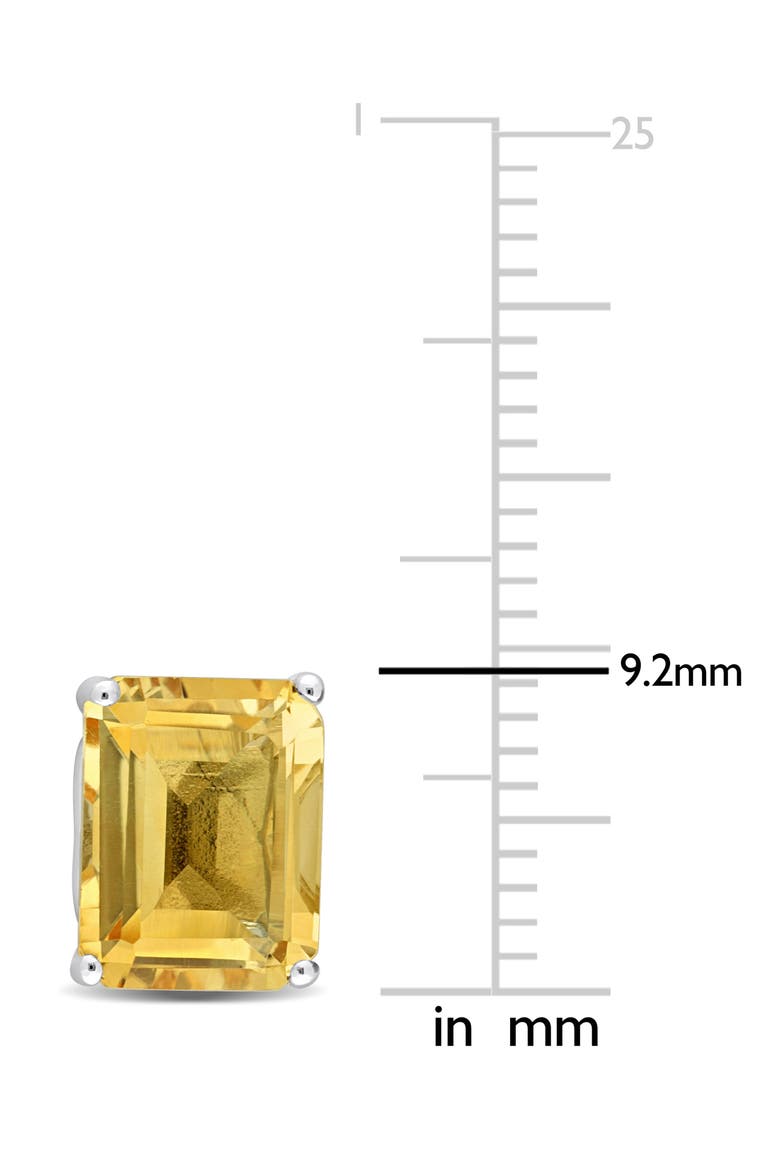 Citrine Octagon Stud Earrings, Alternate, color, YELLOW