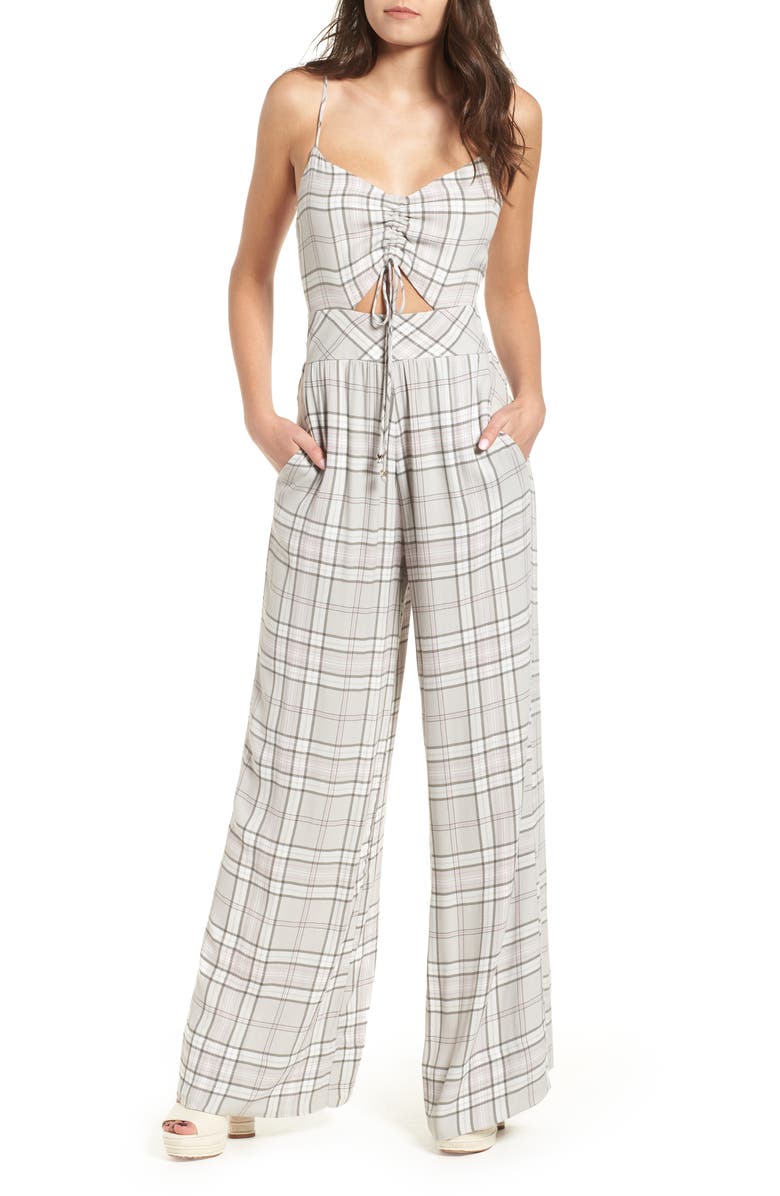 AFRM Milan Tie Front Jumpsuit, Main, color,