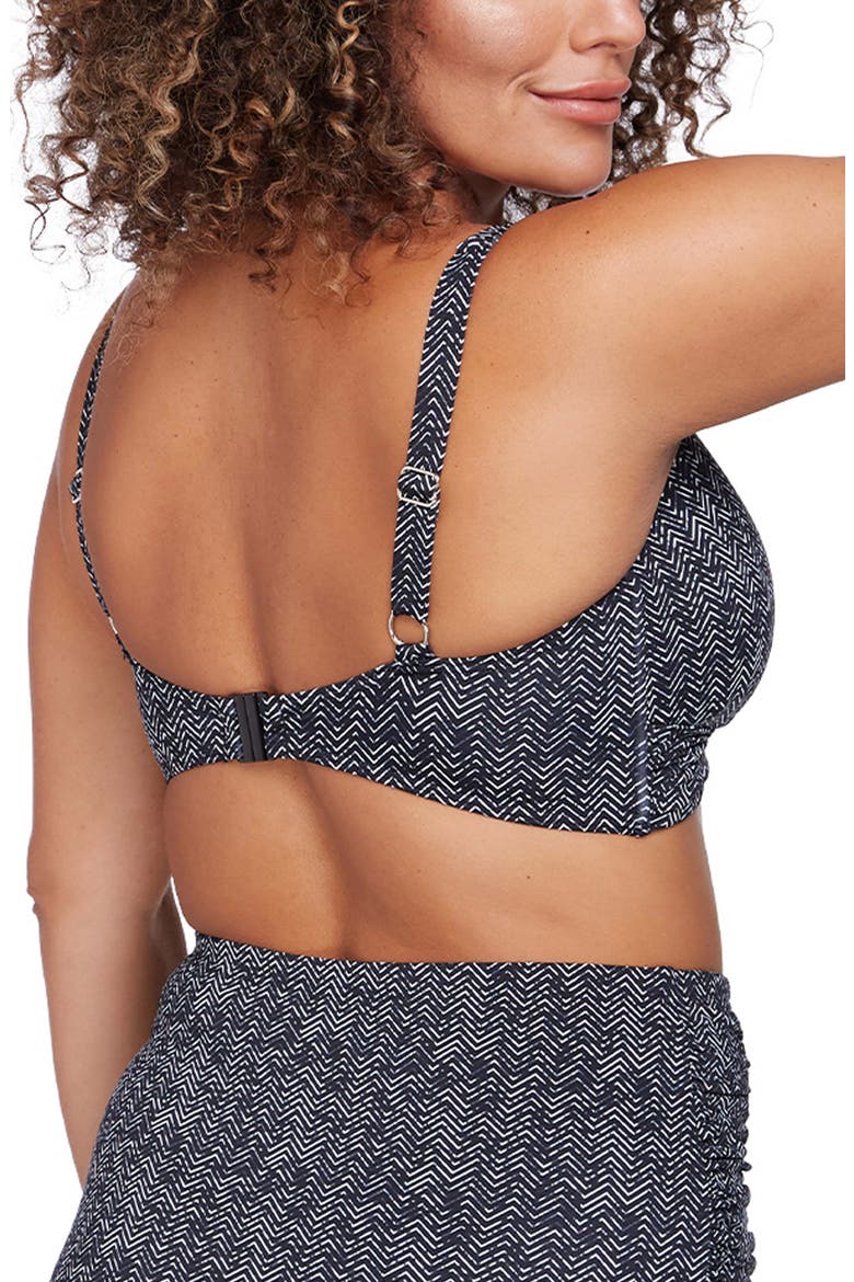 Zigzag Delacroix D-Cup & Up Bikini Top, Alternate, color, BLACK