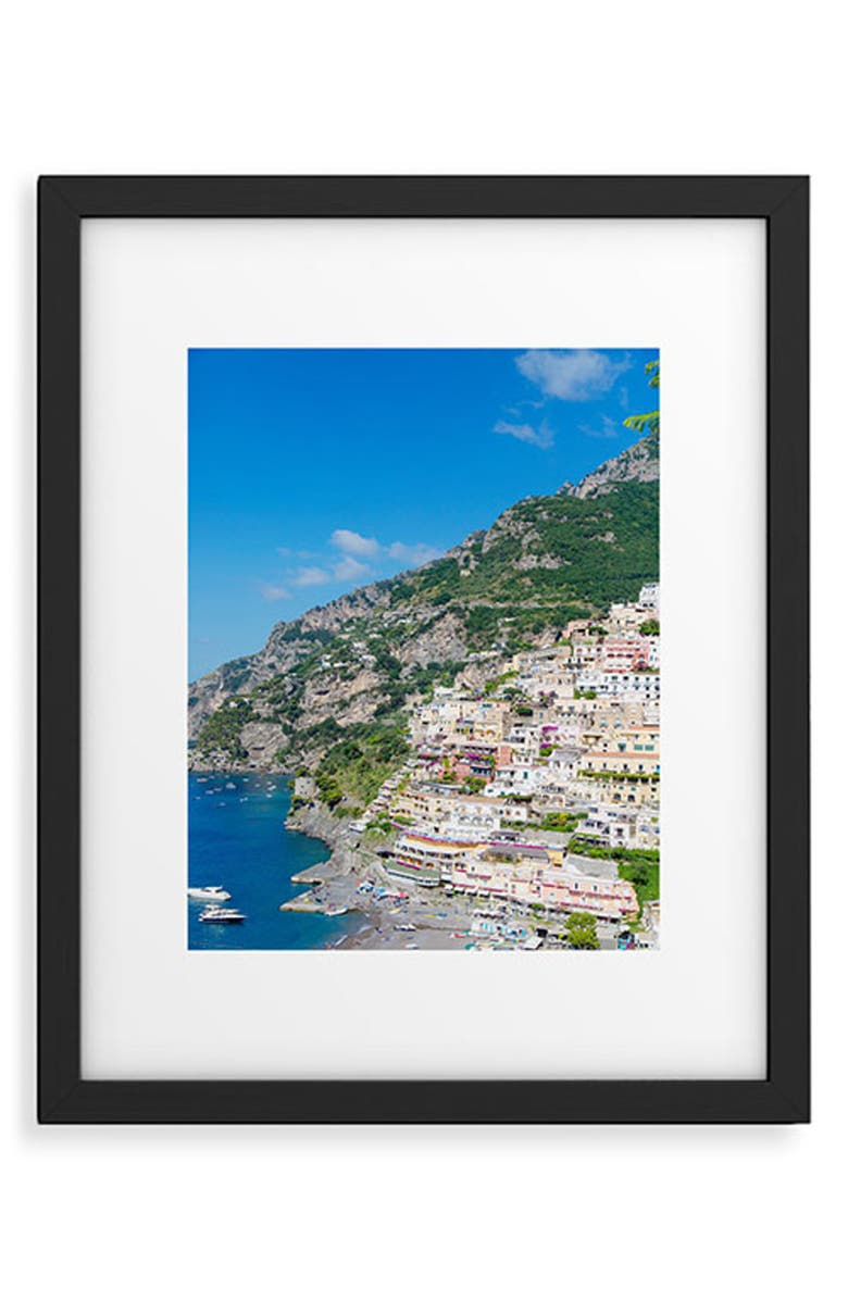 Deny Designs Amalfi Framed Art Print, Main, color, Blue