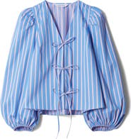 
Other Stories Ve Ariba Stripe Tie Front Top