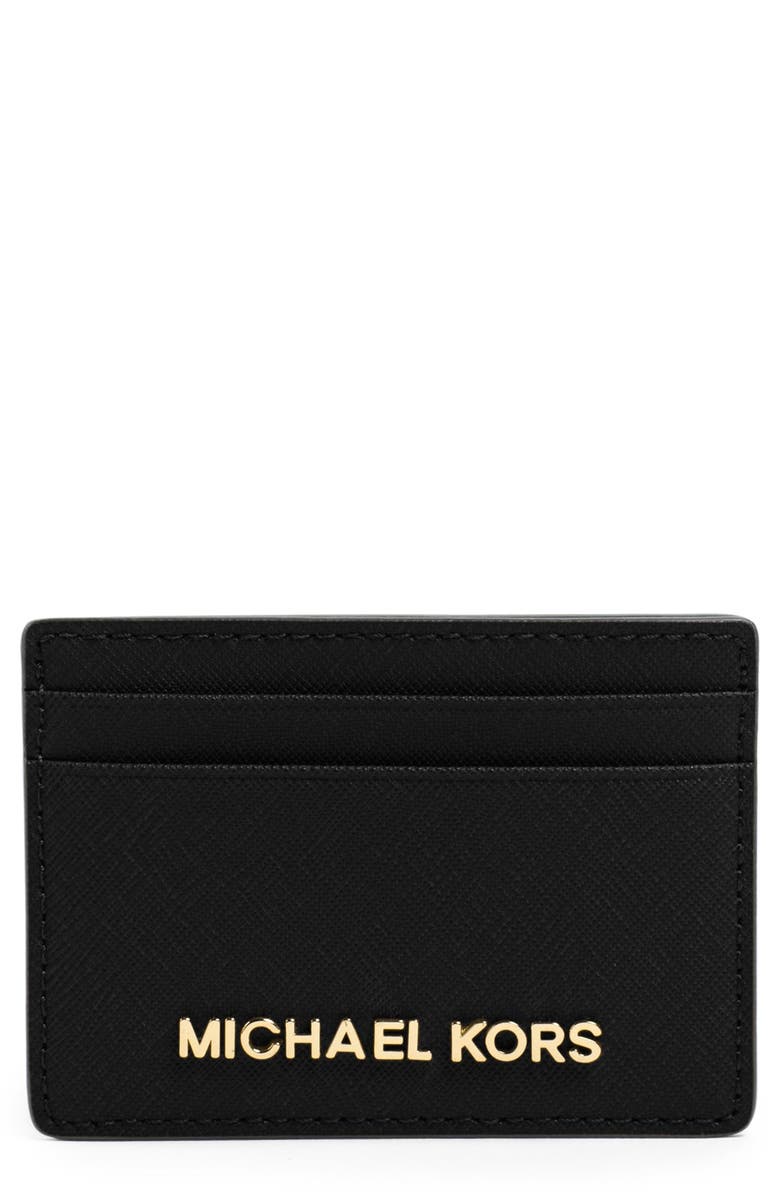 MICHAEL Michael Kors 'Jet Set' Card Holder, Main, color, 